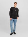 Jack & Jones Vesterbro Crew Neck Sweatshirt, Black product photo
