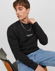 Jack & Jones Vesterbro Crew Neck Sweatshirt, Black product photo View 02 S