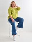 Studio Curve Supersoft Ruched Side Batwing Top, Citron product photo View 03 S