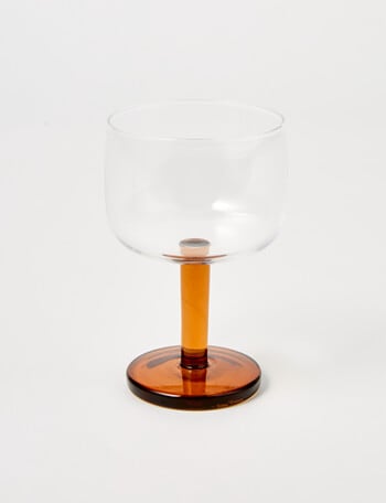CinCin Chloe Wine Glass, Clear Dark Amber product photo