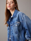 Calvin Klein Boxy Denim Jacket, Light Denim product photo View 03 S