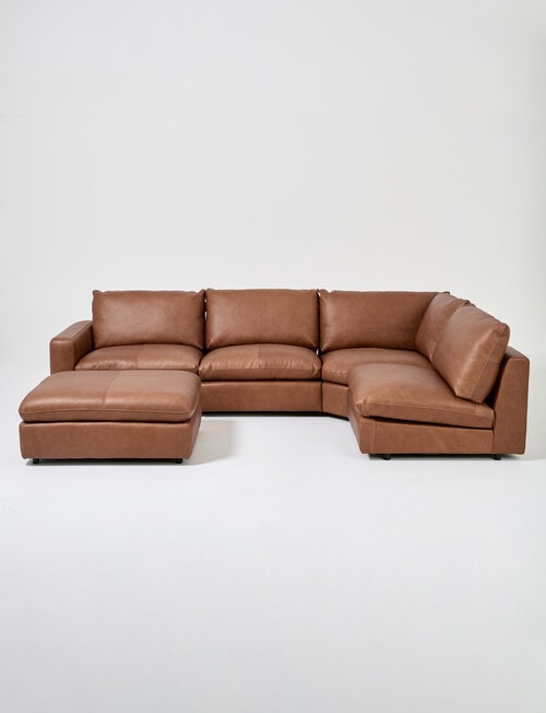 Marcello&Co Augusta Leather Modular Armless Chair product photo View 21 L