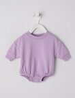 Teeny Weeny Long-Sleeve Terry Bodysuit, Lilac product photo