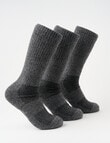 Chisel Oudoor Crew Sock, 3-Pack, Black & Grey product photo