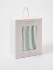 Little Bundle Cot Fitted Sheets, 2-Pack, Green Stripe product photo View 03 S