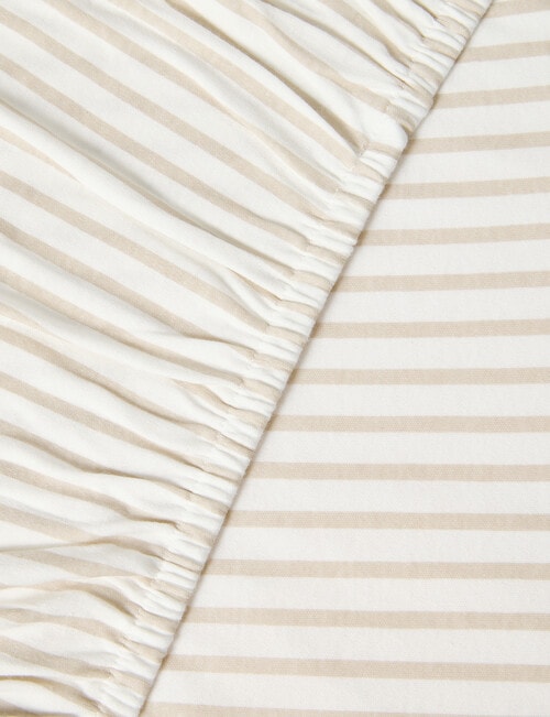 Little Bundle Bedside Sleeper Fitted Sheets, 2-Pack, Sandy Stripe product photo View 02 L