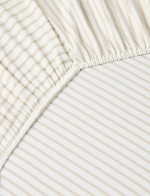 Little Bundle Cot Fitted Sheets, 2-Pack, Sandy Stripe product photo View 02 L