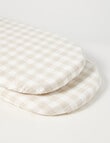 Little Bundle Bedside Sleeper Fitted Sheets, 2-Pack, Sandy Gingham product photo