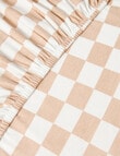 Little Bundle Bedside Sleeper Fitted Sheets, 2-Pack, Natural Check product photo View 02 S