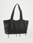 Whistle Accessories Embossed Strap Shopper Bag, Black product photo