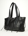 Whistle Accessories Embossed Strap Shopper Bag, Black product photo View 03 S