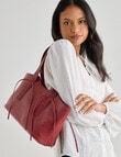 Whistle Accessories Embossed Strap Shopper Bag, Oxblood product photo