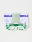 Zoom Readers Horn Rimmed Reading Glasses, Green product photo View 02 S