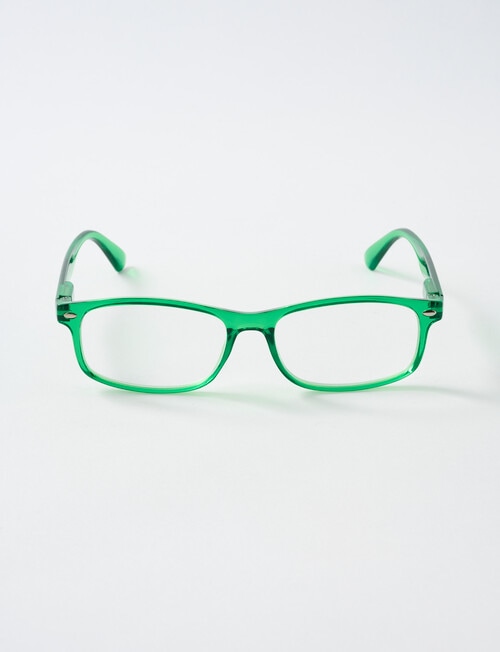 Zoom Readers Horn Rimmed Reading Glasses, Green product photo View 03 L