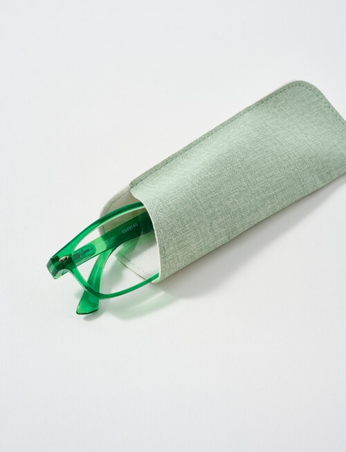 Zoom Readers Horn Rimmed Reading Glasses, Green product photo View 04 L