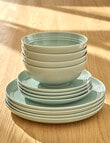 Stevens Fable Dinnerset, 12-Piece, Sage Green product photo