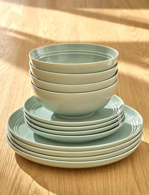 Stevens Fable Dinnerset, 12-Piece, Sage Green product photo