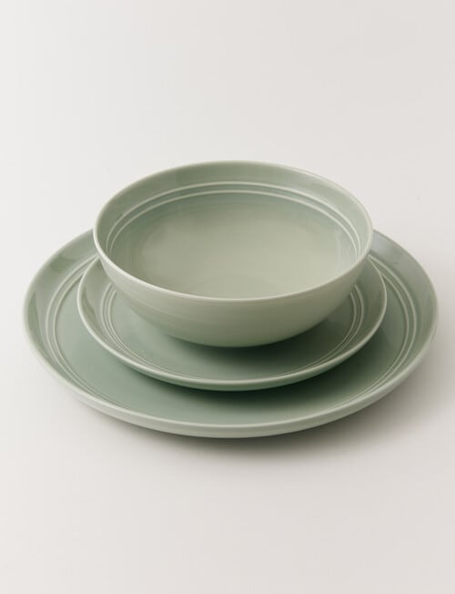 Stevens Fable Dinnerset, 12-Piece, Sage Green product photo View 02 L