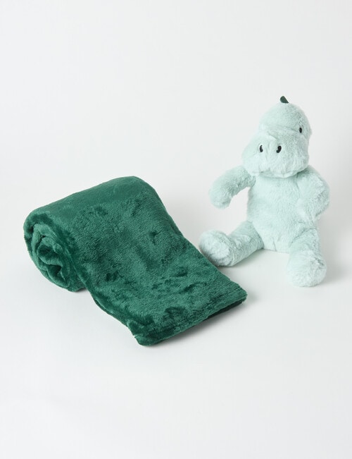 Teeny Weeny Plush Toy with Blanket, Dinosaur product photo