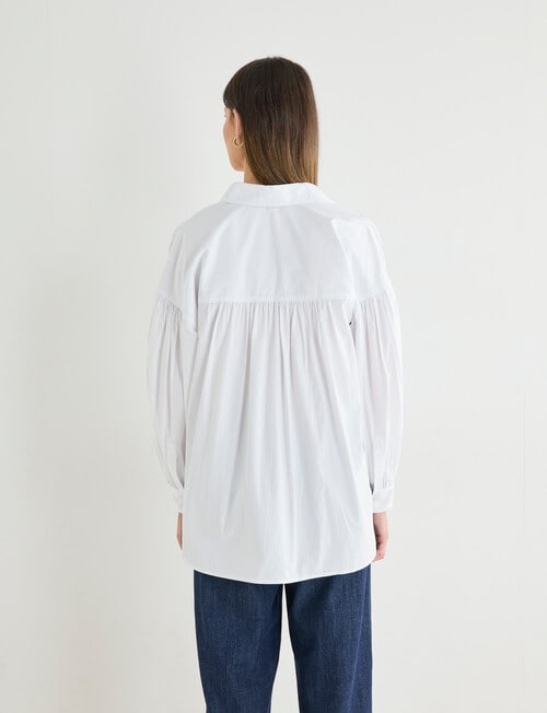 Jigsaw Ooona Gather Detail Shirt, White product photo View 02 L