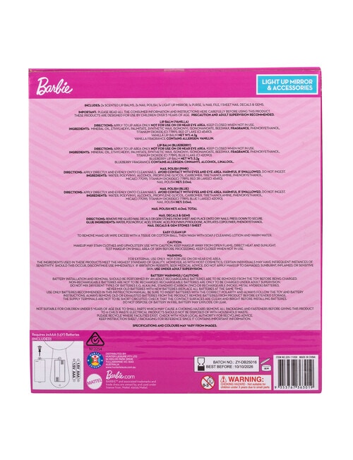 Barbie Light Up Mirror & Accessories product photo View 02 L