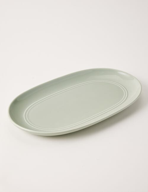 Stevens Fable Oval Platter, 36cm, Sage Green product photo
