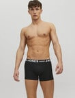 Jack & Jones Cotton Sense Trunk, 3-Pack, Black with Black Waistbands product photo View 02 S