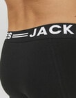 Jack & Jones Cotton Sense Trunk, 3-Pack, Black with Black Waistbands product photo View 06 S