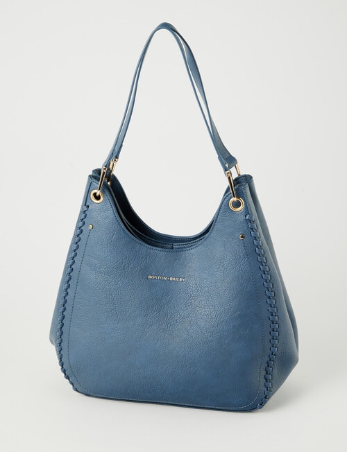Boston + Bailey Stitch Detail Tote Bag, Navy product photo View 03 L