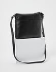Boston + Bailey Leather Triple Zip Crossbody Bag, Black product photo View 02 S
