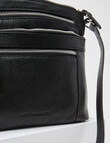 Boston + Bailey Leather Triple Zip Crossbody Bag, Black product photo View 04 S