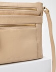 Boston + Bailey Leather Triple Zip Crossbody Bag, Taupe product photo View 04 S