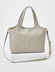Boston + Bailey Leather O-Handle Tote Bag, Smooth Grey product photo