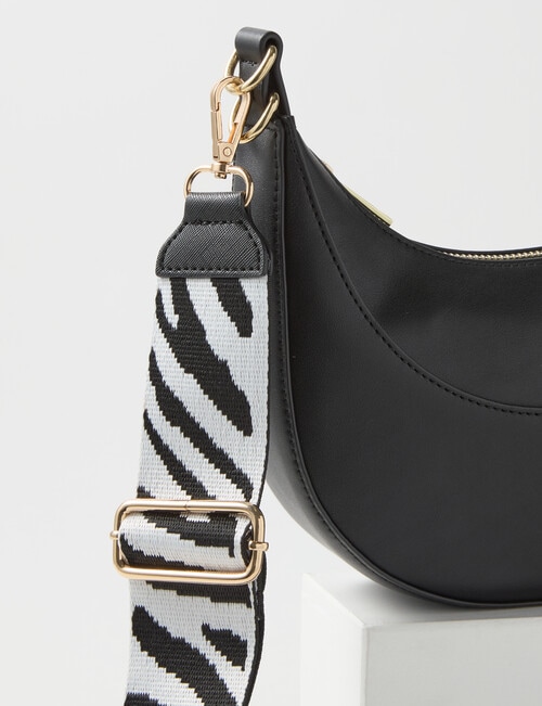 Whistle Accessories Zebra Mix It Up Bag Strap, Black & White product photo View 02 L