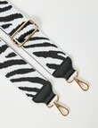 Whistle Accessories Zebra Mix It Up Bag Strap, Black & White product photo View 04 S