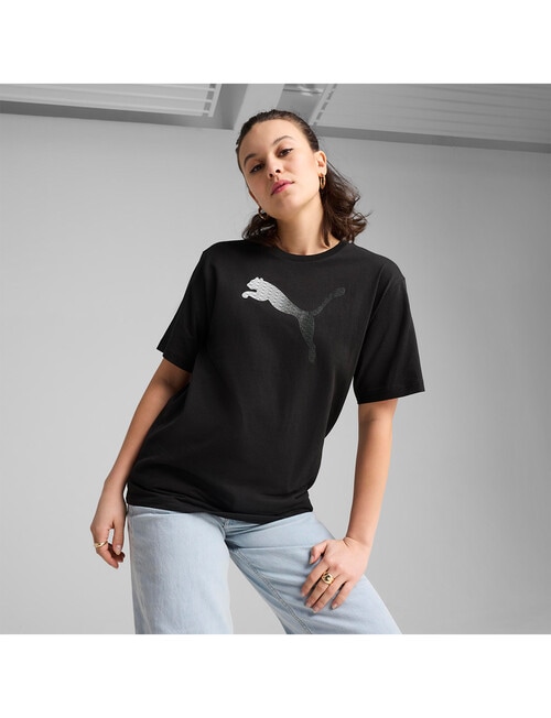 Puma Her Graphic Tee, PUMA Black product photo View 03 L