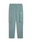 Puma Essential No. 1 Logo Woven Cargo Pants, Green Moon product photo