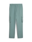 Puma Essential No. 1 Logo Woven Cargo Pants, Green Moon product photo View 02 S