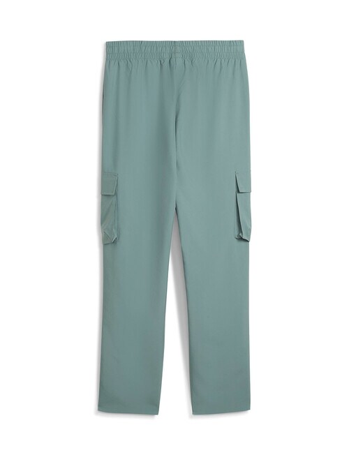 Puma Essential No. 1 Logo Woven Cargo Pants, Green Moon product photo View 02 L