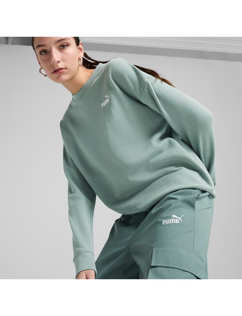 Puma Essential No. 1 Logo Woven Cargo Pants, Green Moon product photo View 07 L