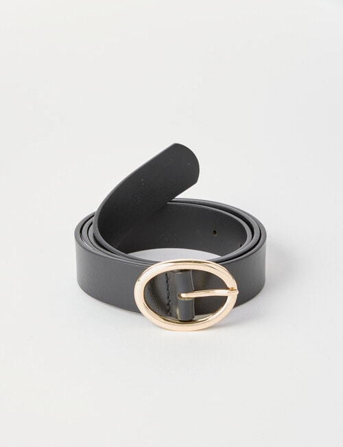 Boston + Bailey Leather Belt, Black product photo View 02 L