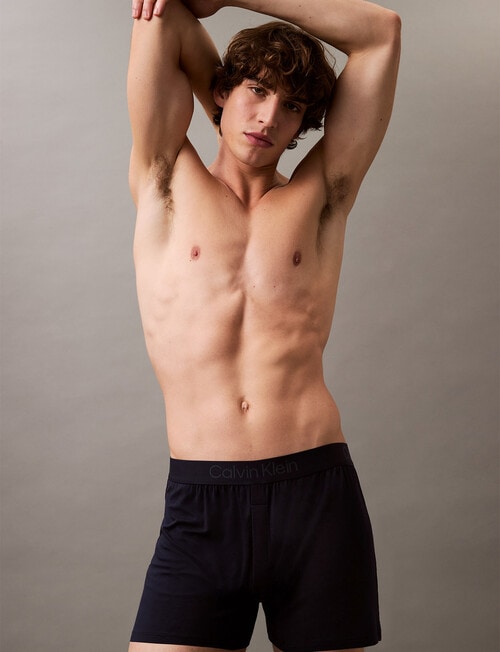 Calvin Klein Ultrasoft Modal Knit Boxer, 3-Pack, Black, Shoreline & Grey product photo View 06 L