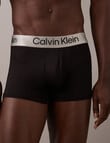 Calvin Klein Brushed Micro Trunk, 3-Pack, Black & Black Logo Waistbands product photo View 03 S