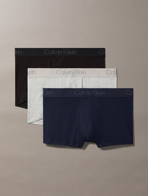 Calvin Klein Ultrasoft Modal Trunk, 3-Pack, Black, Shoreline & Grey Heather product photo