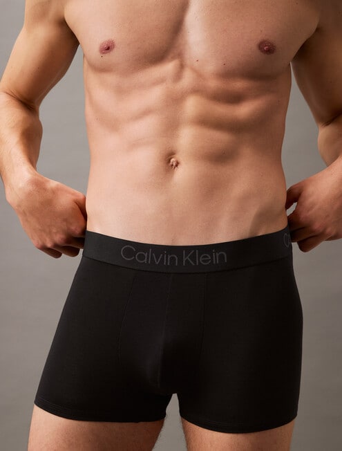 Calvin Klein Ultrasoft Modal Trunk, 3-Pack, Black, Shoreline & Grey Heather product photo View 02 L