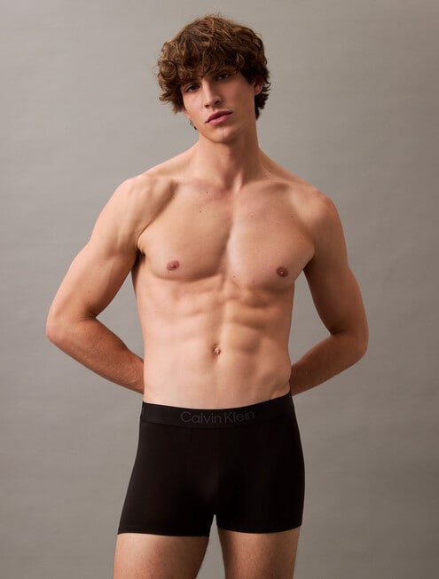 Calvin Klein Ultrasoft Modal Trunk, 3-Pack, Black, Shoreline & Grey Heather product photo View 04 L