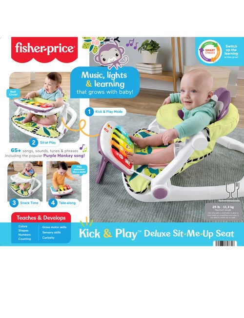 Fisher Price Purple Monkey Sit Me Up product photo View 18 L