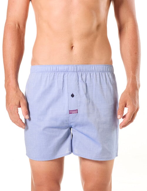 Mitch Dowd Check Cotton Boxer Short, 5-Pack, Blue product photo View 04 L
