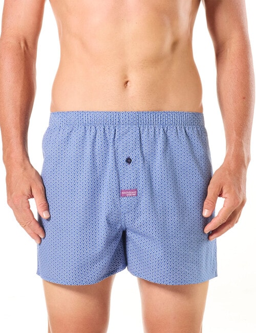 Mitch Dowd Check Cotton Boxer Short, 5-Pack, Blue product photo View 06 L