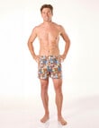 Mitch Dowd Dawgs & Kittens Cotton Boxer Shorts, Brown product photo View 04 S